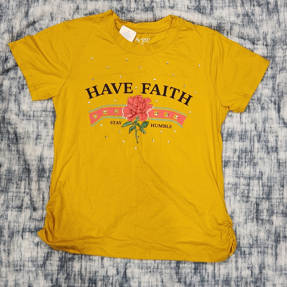 Ashley Blue Mustard 'Have Faith' Tee